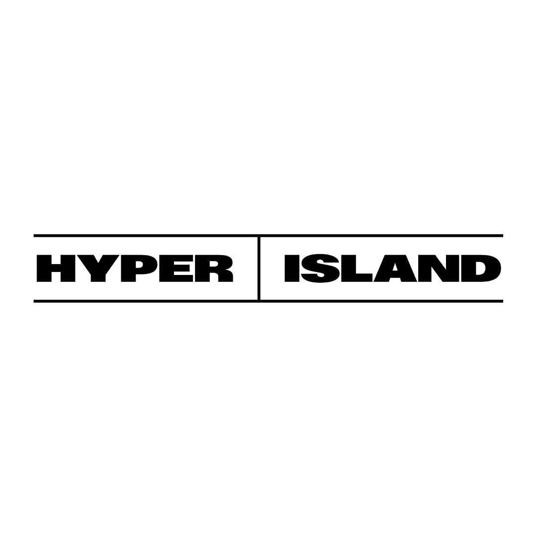 black lettering on white background hyper island